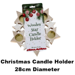 Christmas Star Candle Holder - mdf